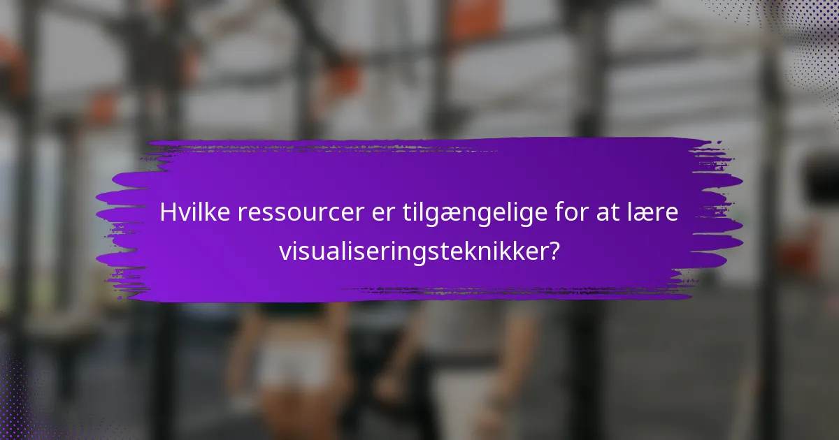 Hvilke ressourcer er tilgængelige for at lære visualiseringsteknikker?