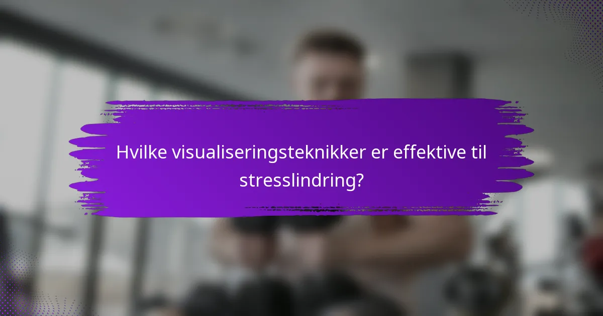 Hvilke visualiseringsteknikker er effektive til stresslindring?
