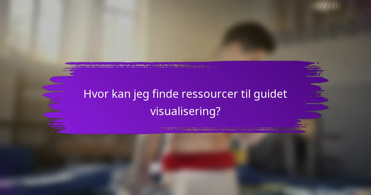 Hvor kan jeg finde ressourcer til guidet visualisering?